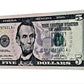 Rare $5 Dollar Abraham Lincoln Federal Reserve Note Collectible