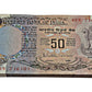 Rare ₹50 old note packet with serial number 716101 signed by R.N. Malhotra, RBI old issue 100 UNC notes full bundle