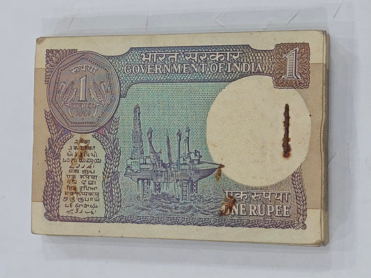 Ra 1 old bundle 100 164501 note sirial s vankitraman 1886