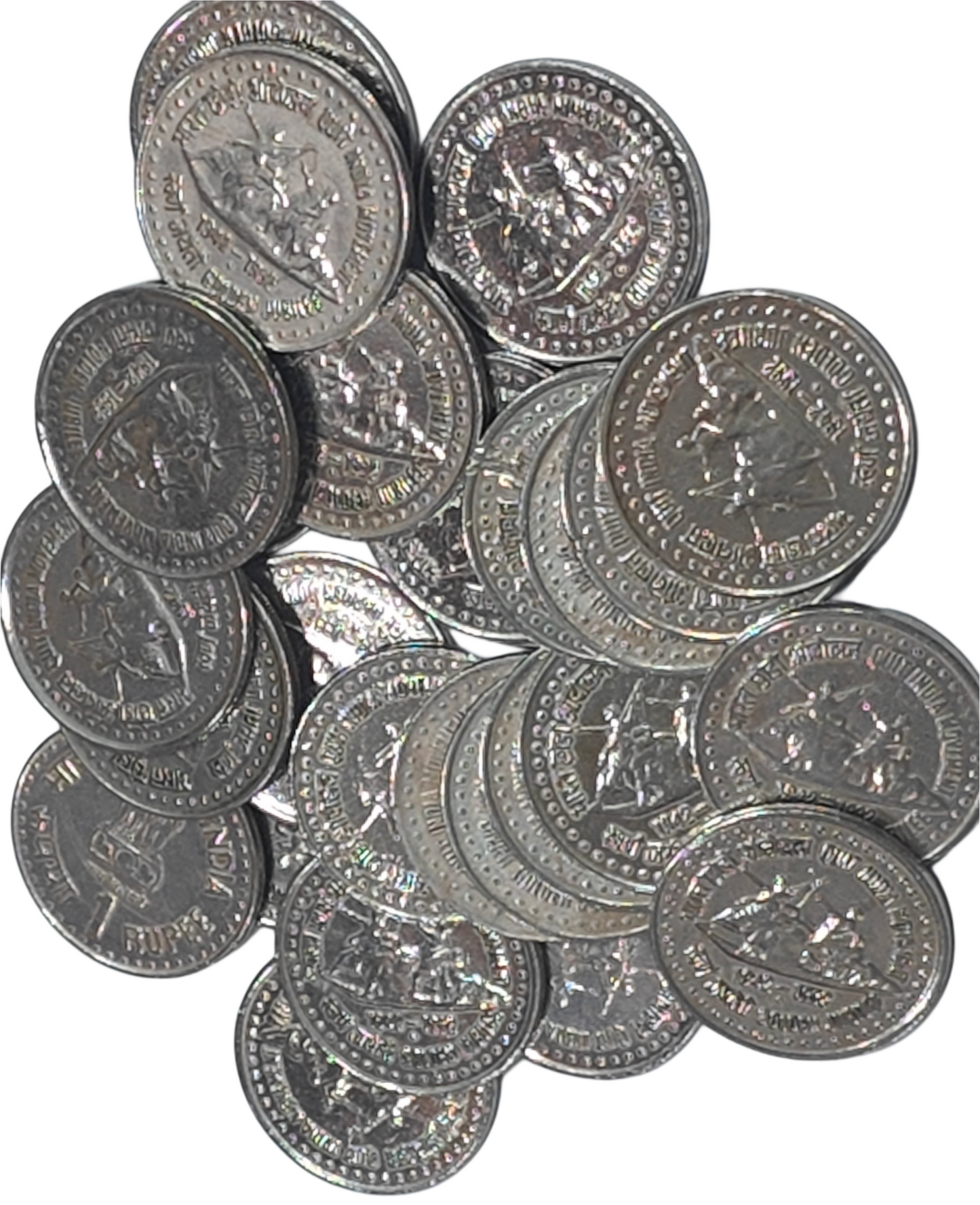 Buy 1 Rupee Quit India Movement 1992 Commemorative Coin Lot – 10 Pieces | Rare Old Indian Coins