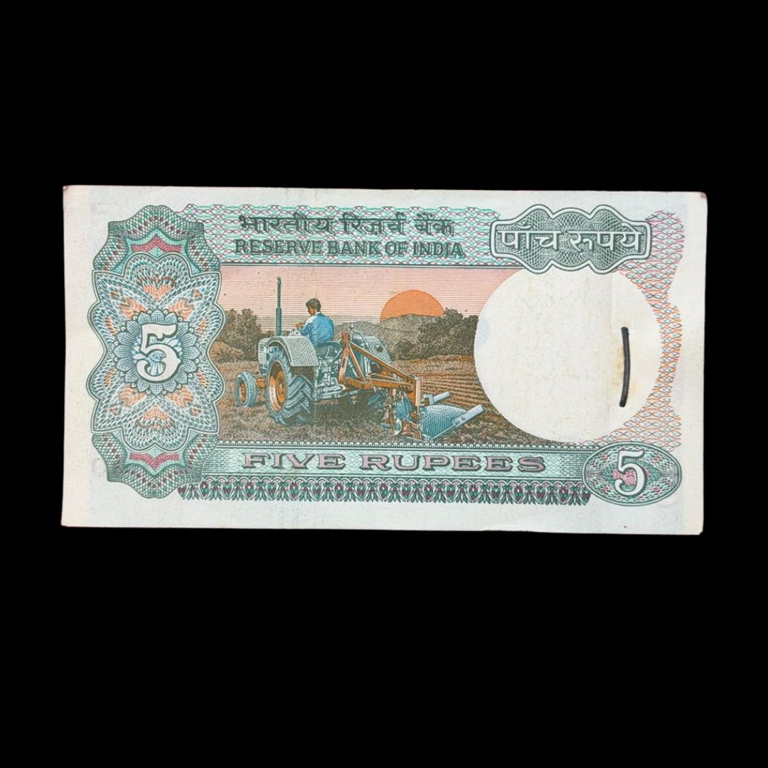 Rs 5 tractor 218501 100 note sirial  packet  governor manmohan singh rare