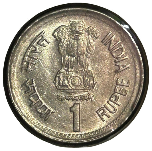 Rare 1991 1 Rupee Rajiv Gandhi Commemorative Coin | Indian Collectible Coin 10 pis set