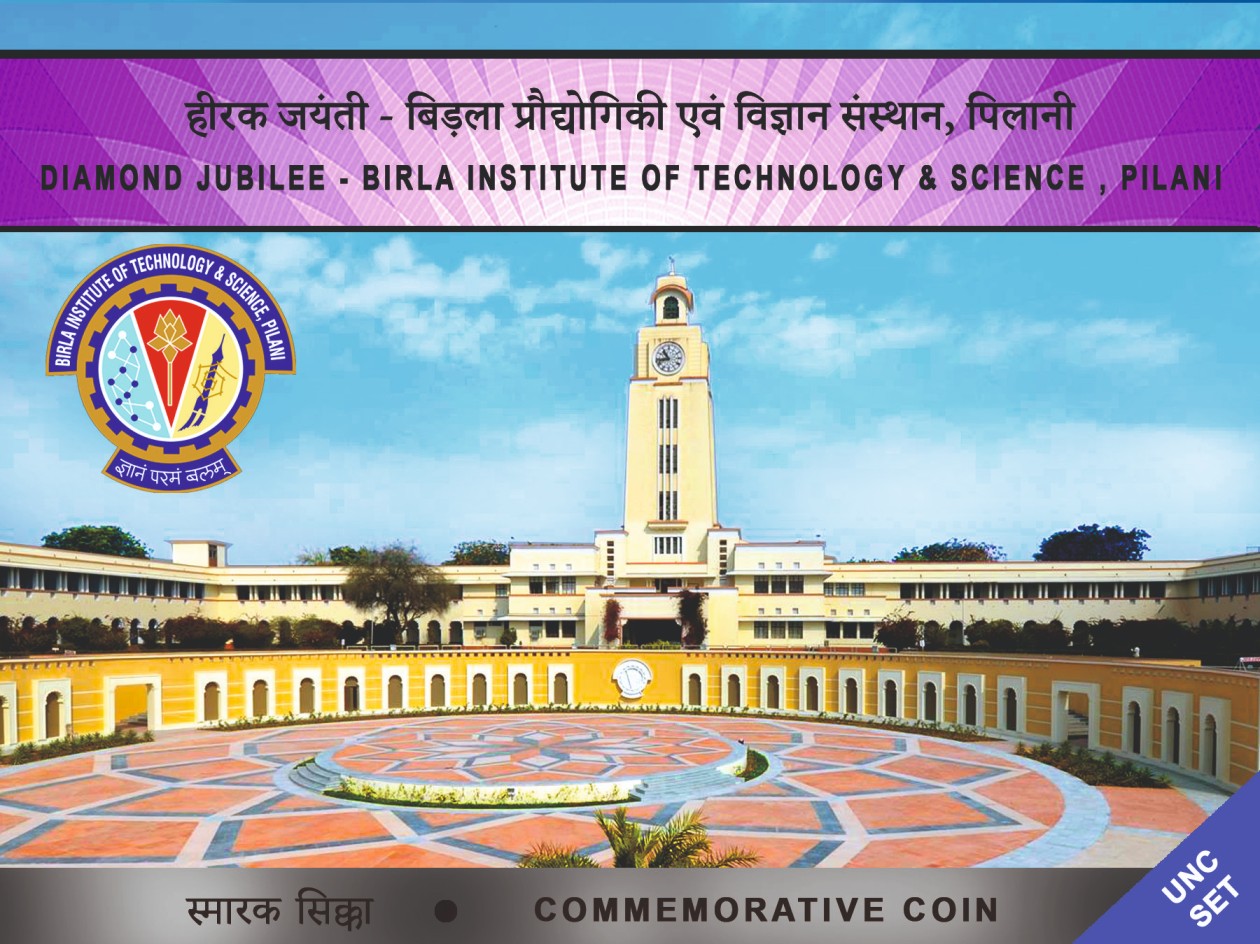UNC – DIAMOND JUBILEE 60 rs  OF BIRLA INSTITUTE OF TECHNOLOGY & SCIENCE, PILANI (FOLDER)