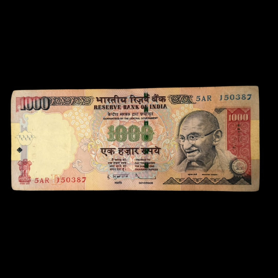 rs 1000 note bank Birthday 150387 15 march  1987