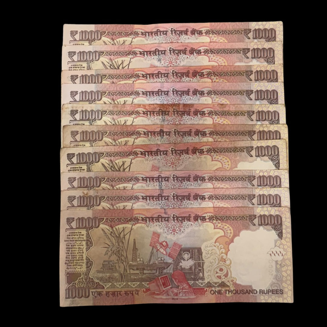 rs 1000 10 note set exelent condition governor name raghu ram rajan
