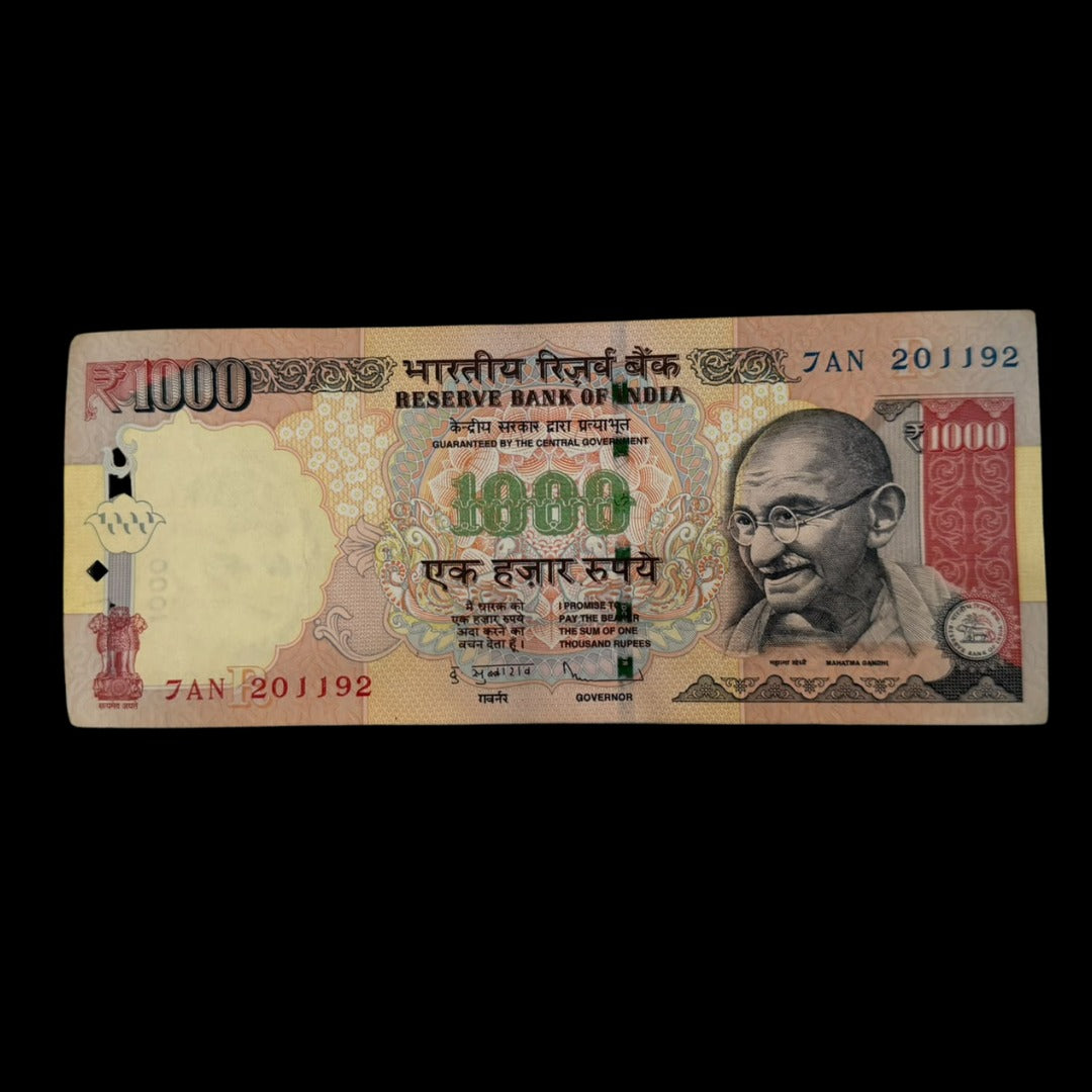 rs 1000 note bank Birthday 201192 20 November 1992