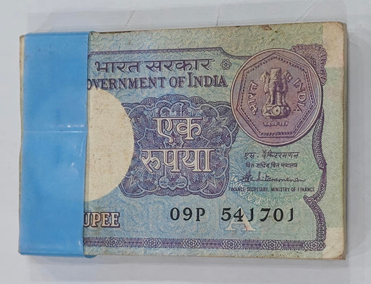 Rs 1 bank note india Rs 1 old issue packet 355201 bimal jalan 1990 issue 541701 541786 saibaba.bismilah Raheem number