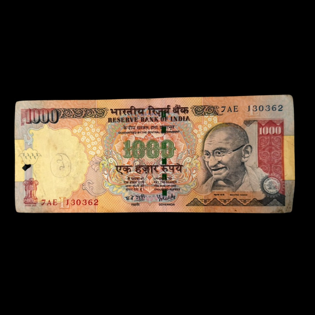 rs 1000 note bank Birthday 130362 13 march 1962 y v reddy
