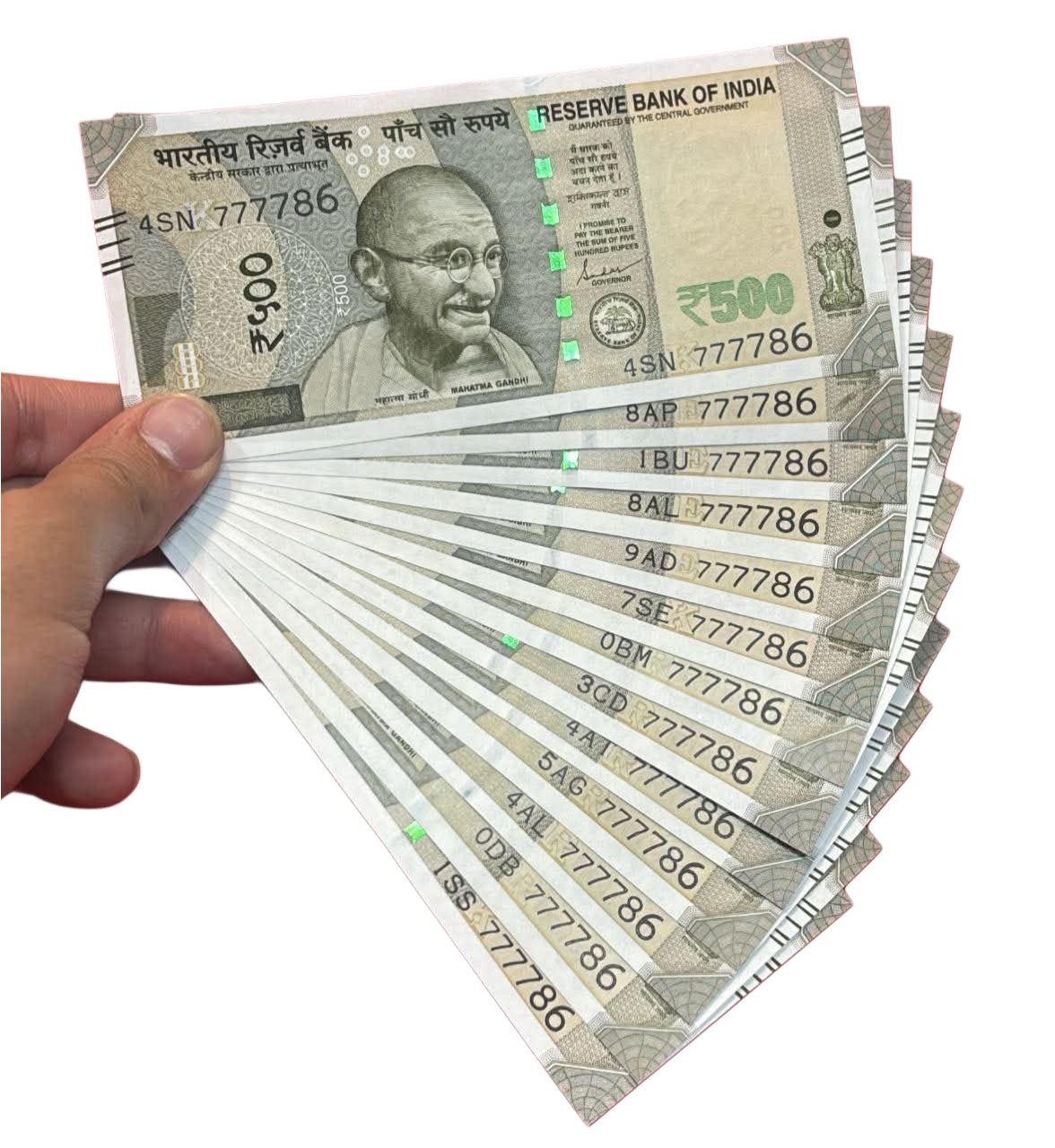 Rs 500 Note Fancy Notes each note price (777786 Series)