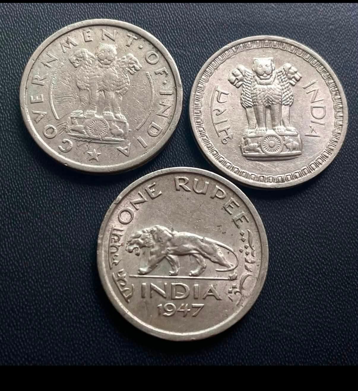 1 rupee lot
1950 Bombay mint

1962 Kolkata mint 

1947  

collectible condition

judge it by yourself