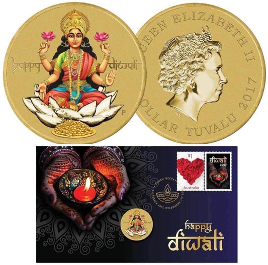 PERTH MINT - 2019 DIWALI Colored Coin in PNC pack