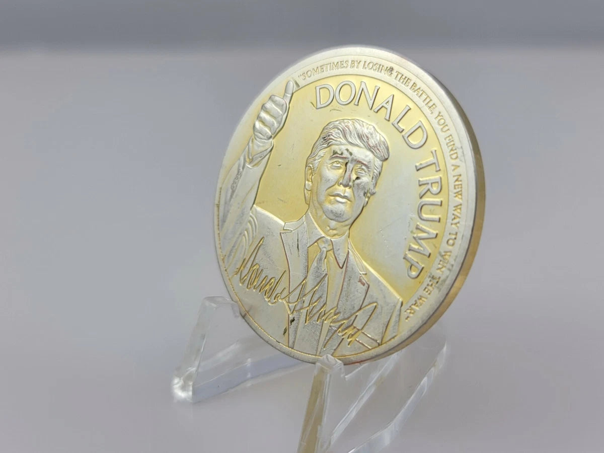 Donald Trump Gold Plated Commemorative Coin | Make America Great Again Souvenir | Rare Collectible Coin