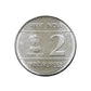 2009 Rs 2 India commemorative coin featuring Louis Braille portrait and Braille script design marking his 200th birth anniversary.