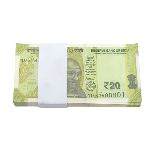 Rs 20 Note Packet 888801 Fancy Number 888888 Rare Collectible