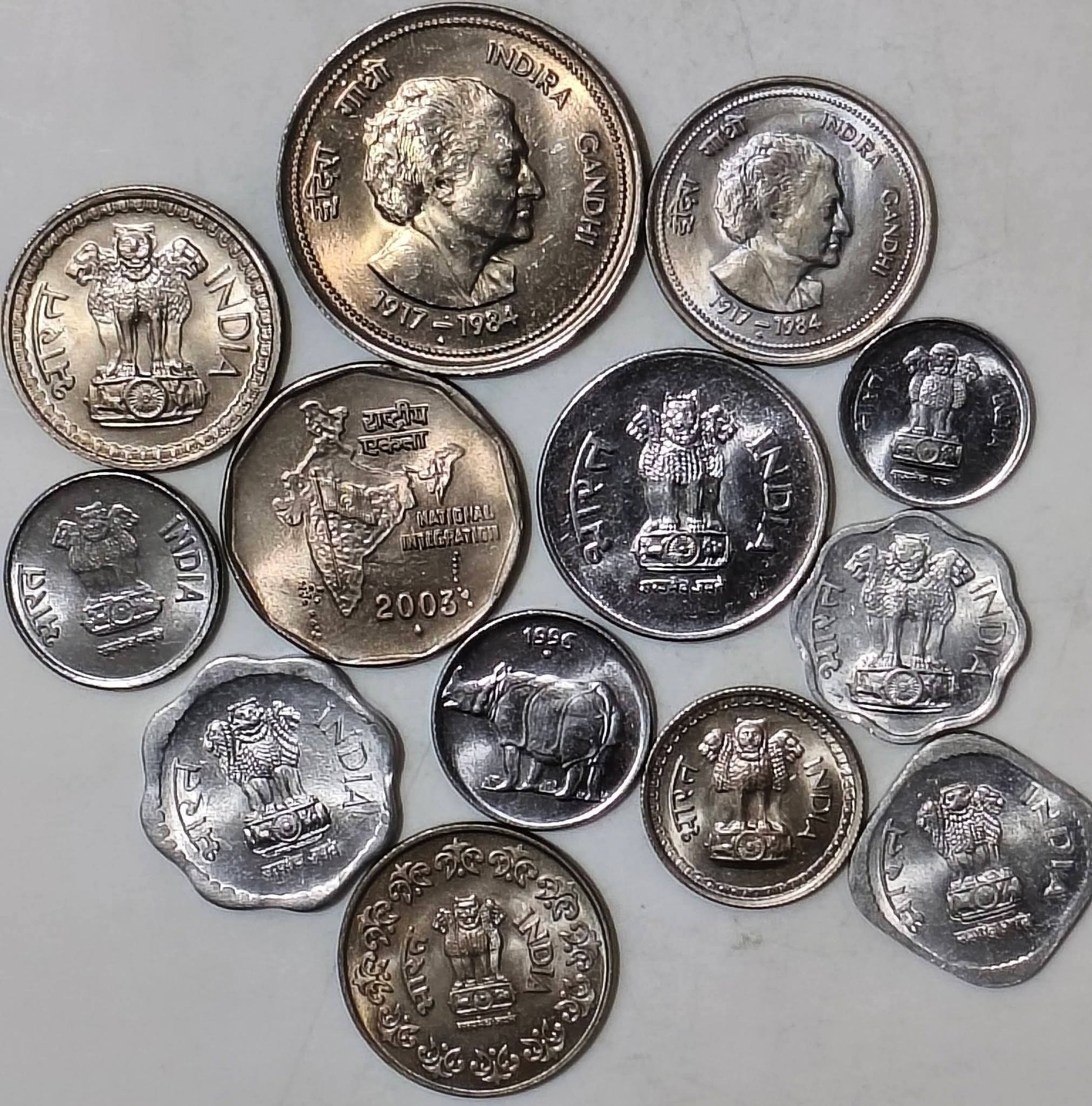 rs republic India coin set all difrent 13 coin exilent condition rare - Collection Bazzar