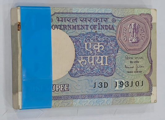 Rs 1 old note bundle with serial numbers 193101 to 193193, including double number 193193, 100 sequential collectible notes