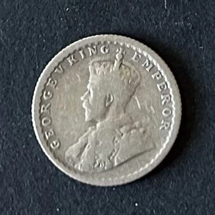 Quarter Rupee 1/4 Silver Coin 1929 George V King Emperor Rare