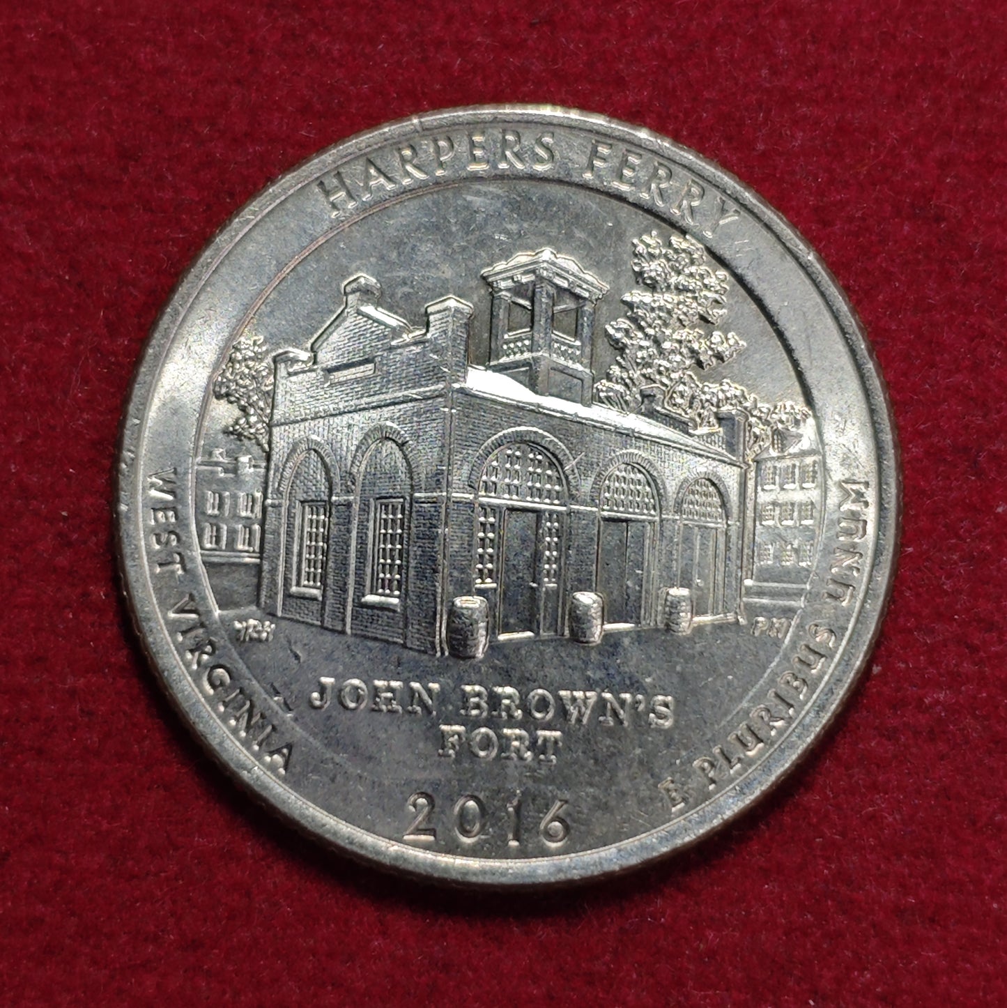 Quarte Dollar Coin Harpers Ferry National Historical Park, West Virginia 2016