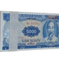 Vietnam 5000 Đồng old banknote bundle with Ho Chi Minh portrait and hydroelectric power dam design